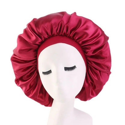 Hairporium Oversized Silky Satin Bonnet – Elegant Soft Night Cap for Women’s Hair Protection & Overnight Moisture Retention