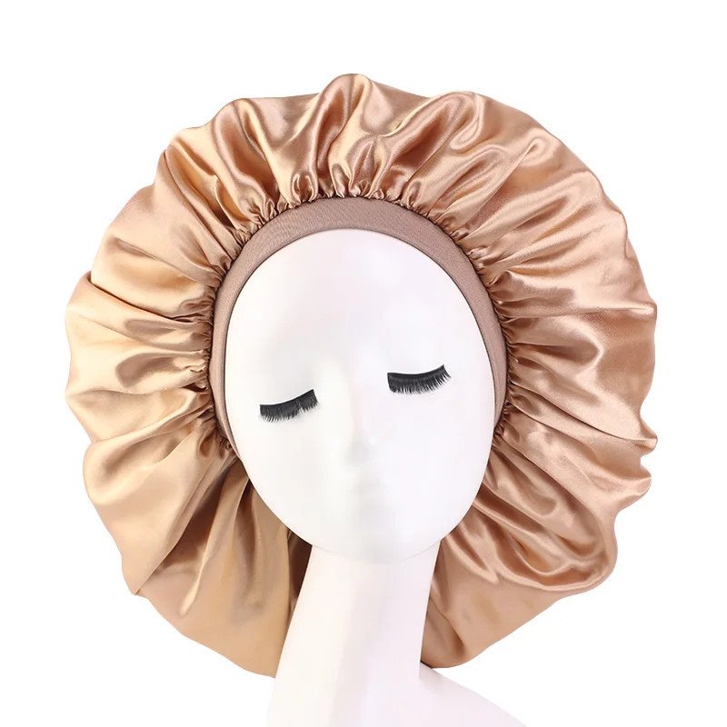 Hairporium Oversized Silky Satin Bonnet – Elegant Soft Night Cap for Women’s Hair Protection & Overnight Moisture Retention