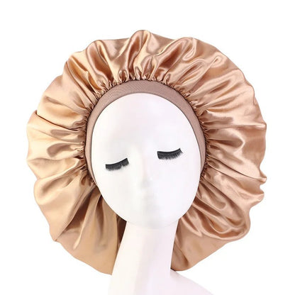 Hairporium Oversized Silky Satin Bonnet – Elegant Soft Night Cap for Women’s Hair Protection & Overnight Moisture Retention