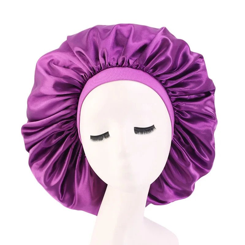 Hairporium Oversized Silky Satin Bonnet – Elegant Soft Night Cap for Women’s Hair Protection & Overnight Moisture Retention