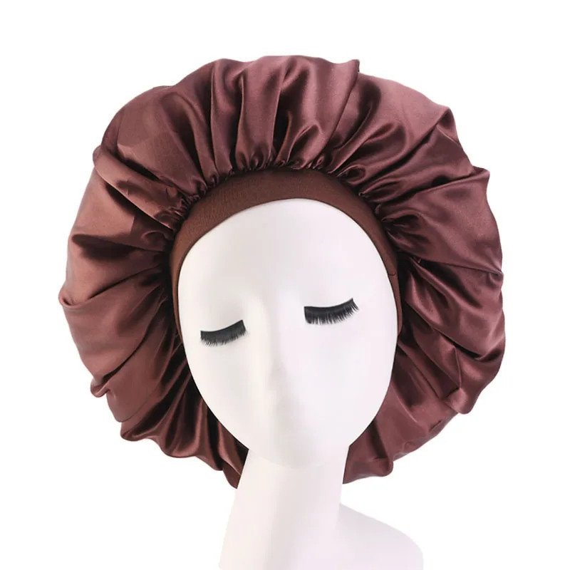 Hairporium Oversized Silky Satin Bonnet – Elegant Soft Night Cap for Women’s Hair Protection & Overnight Moisture Retention