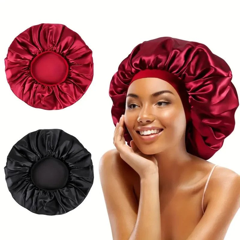 Hairporium Oversized Silky Satin Bonnet – Elegant Soft Night Cap for Women’s Hair Protection & Overnight Moisture Retention