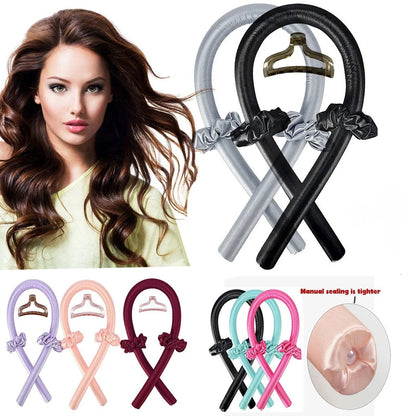 Hairporium Heatless Curling Rod Headband – Luxury Silk Ribbon Hair Rollers for Effortless Overnight Curls