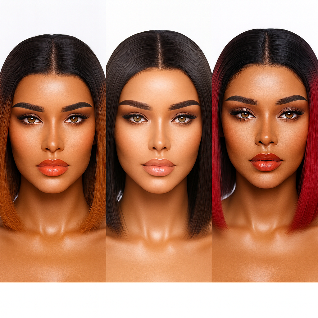 Hairporium Super Double Drawn Vietnamese Bone Straight Wig 100% Raw Virgin Hair 220% Density Precut Lace Beginner Friendly 10-inch Glueless Wig Natural Black #1B Honey Brown 1B/30 Burgundy 1B/99J