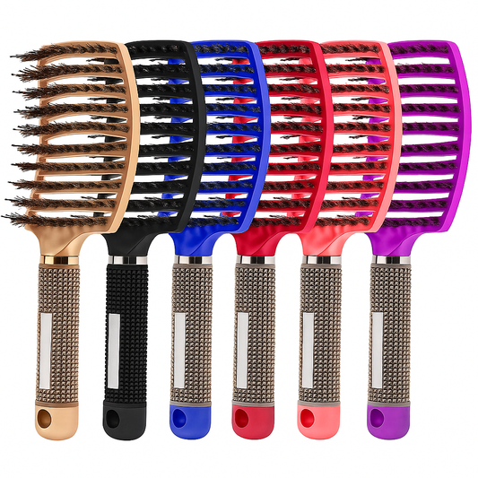 Hairporium Hair Brush & Detangling Comb – Bristle and Nylon Wet Massage Brush for All Hair Types